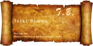 Telki Bianka névjegykártya