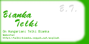 bianka telki business card